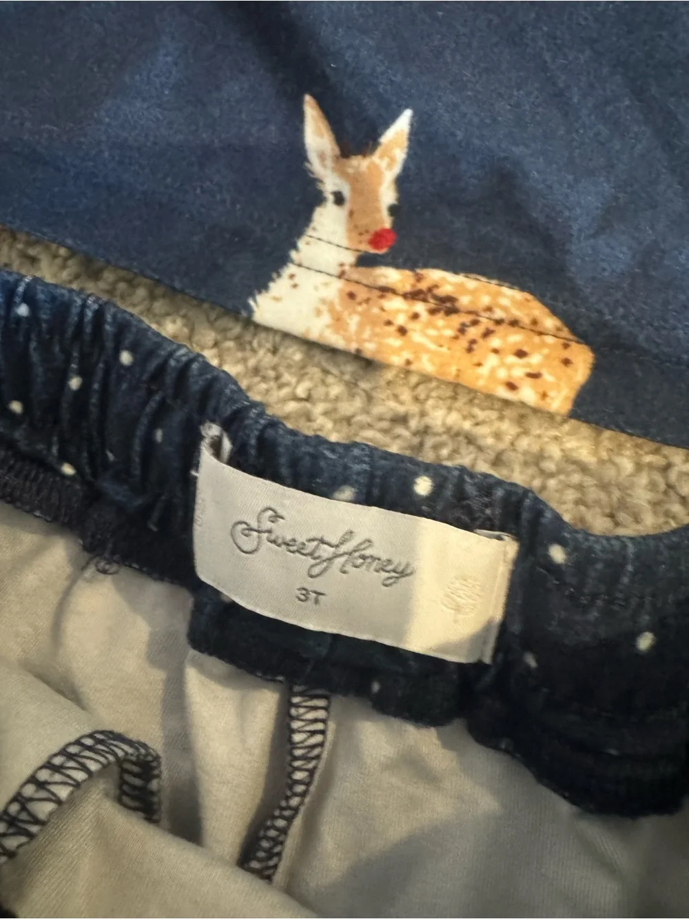 SweetHoney Navy Deer Print Matching Shorts Set